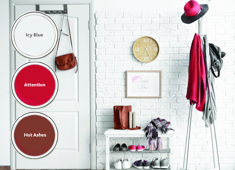 December inspired bold coloured room