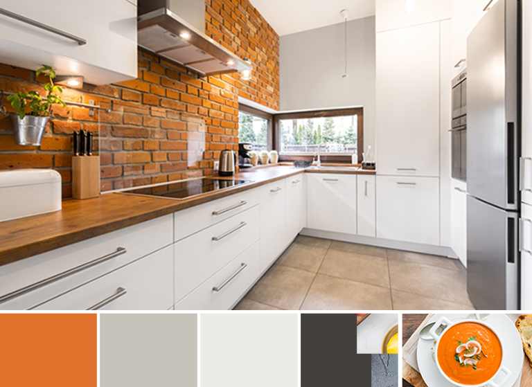 Culinary inspired bold and deep coloured kitchen