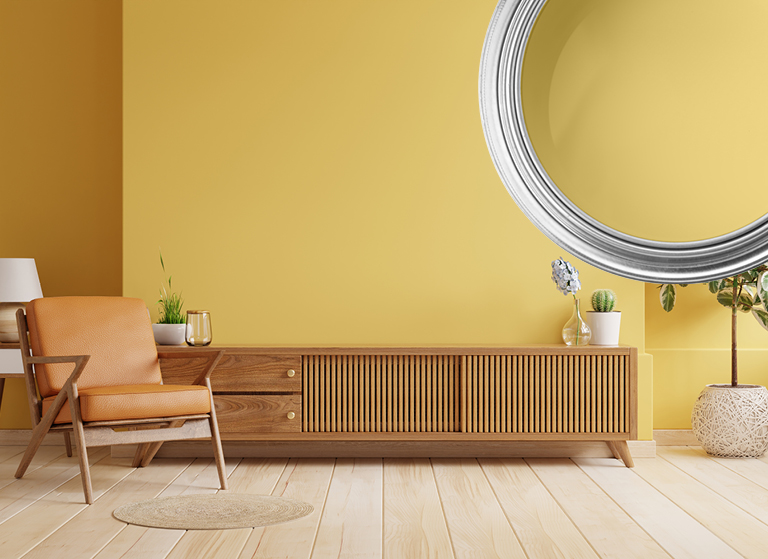 Glow inspired soft coloured living room