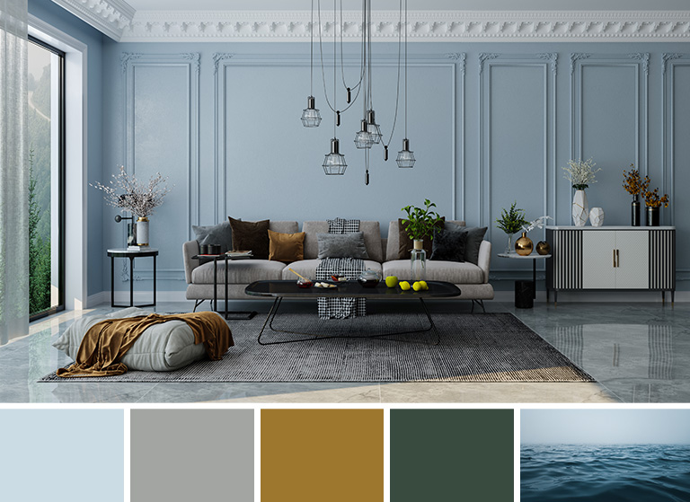 April inspired nature coloured living room