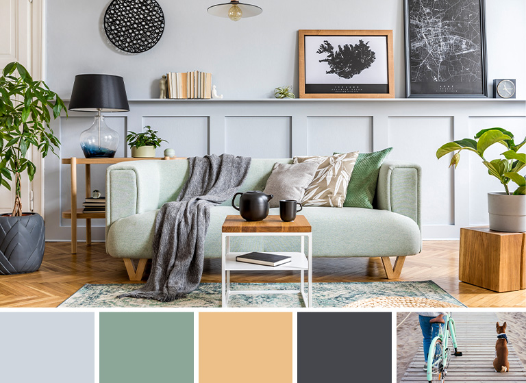 August inspired pastel and soft coloured room
