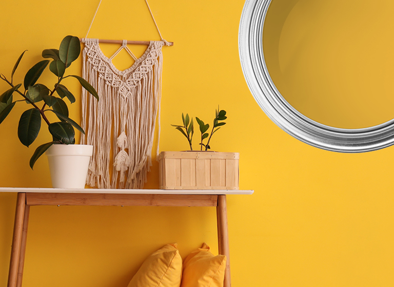 Anticipation inspired bold coloured room