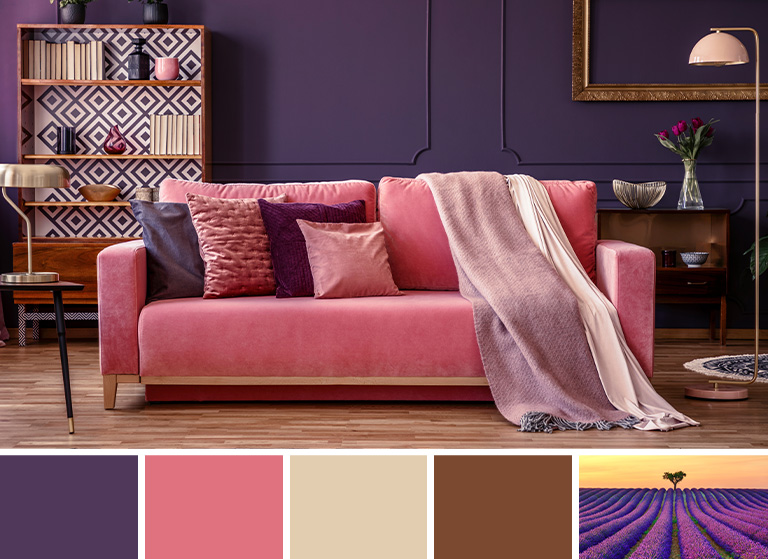 June inspired bold and deep coloured room