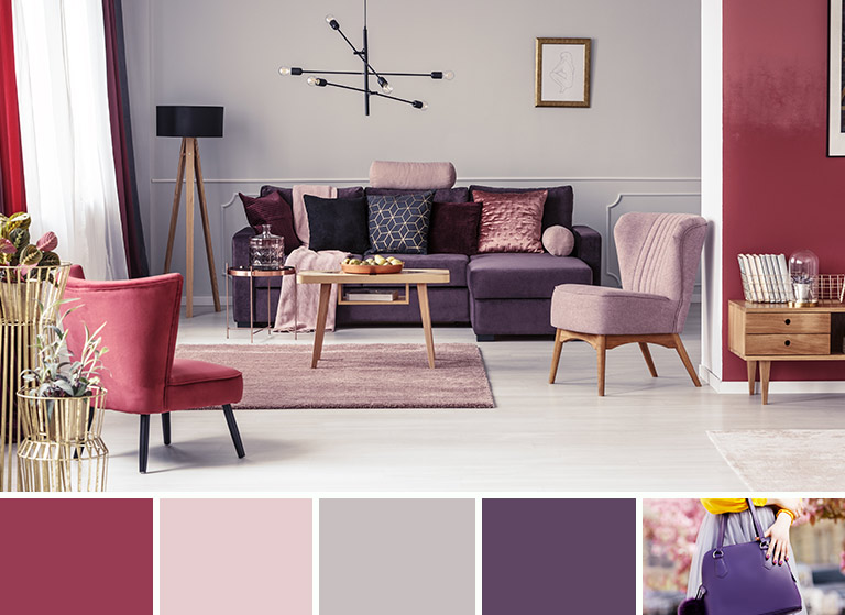 February inspired bold coloured living room