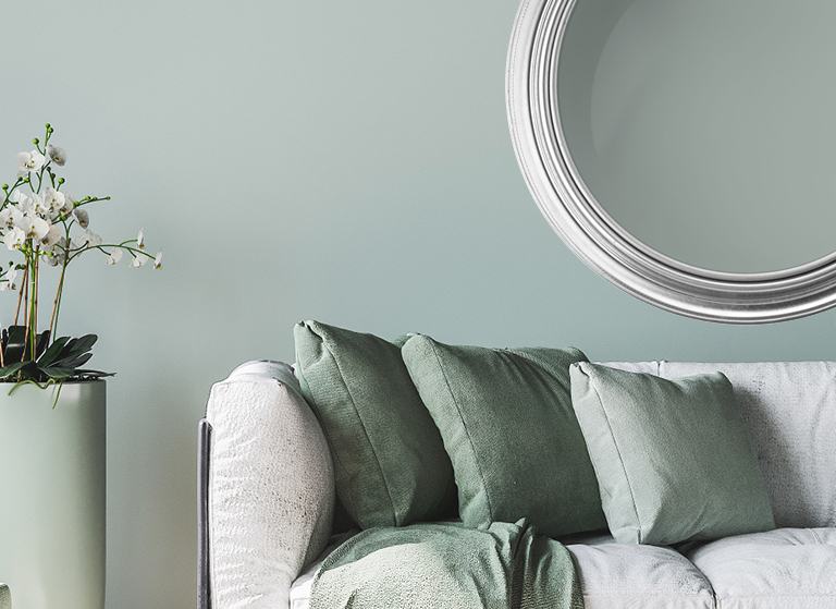Sea cruise inspired soft coloured living room
