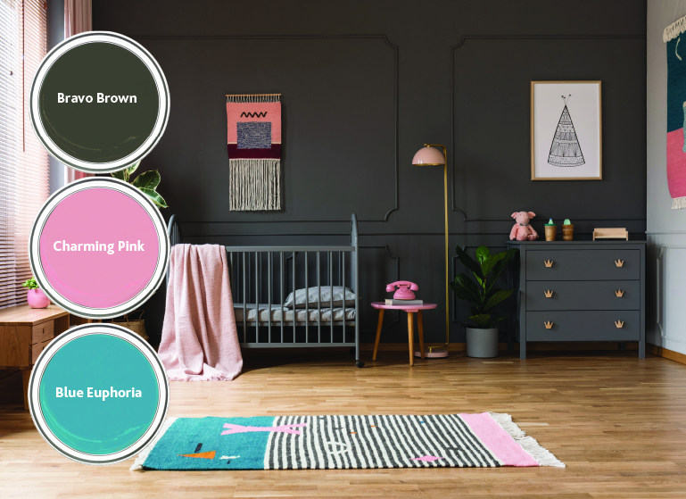 July inspired soft coloured bed room