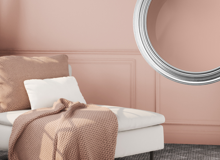 Rose inspired pastel coloured living room