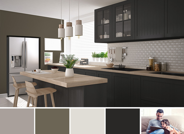 Modern inspired neutral coloured kitchen