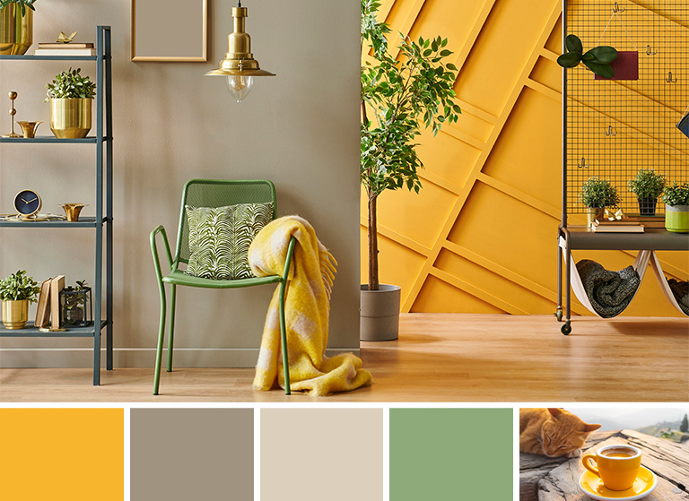 May inspired bold coloured room